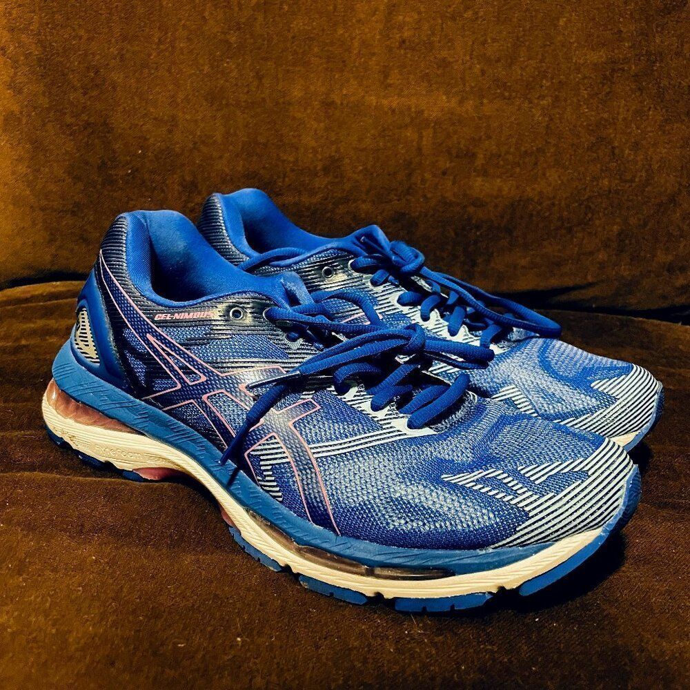 Asics GEL-Nimbus 19 Lite-Show T7C8N-9590 Women's 9.5 Running Blue Pink XLNT Cond